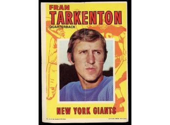 1971 Topps Football Fran Tarkenton Pin-up #5 New York Giants Vintage HOF