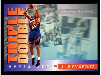 1993 Upper Deck Basketball 3-D Standouts Charles Barkley Triple Double #TD1 Phoenix Suns HOF