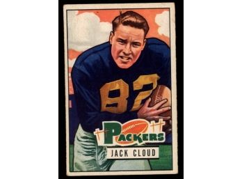 1951 Bowman Football Jack Cloud #124 Green Bay Packers Vintage