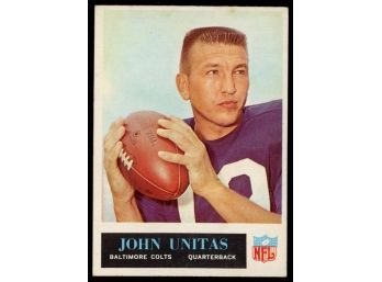1965 Philadelphia Football John Unitas #12 Baltimore Colts Vintage HOF