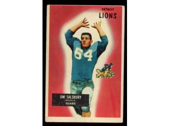 1955 Bowman Football Jim Salsbury #128 Detroit Lions Vintage