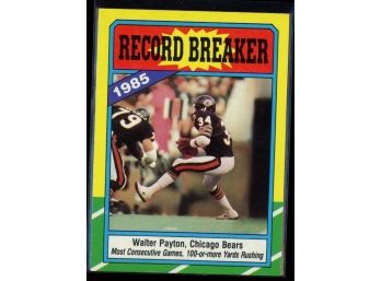 1986 Topps Football Walter Payton 1985 Record Breaker #7 Chicago Bears Vintage HOF