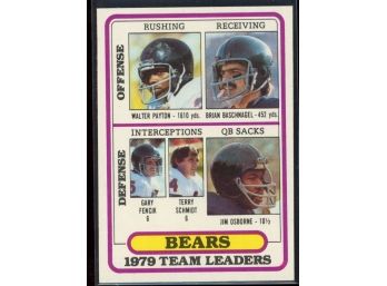 1980 Topps Football Chicago Bears 1979 Team Leaders #226 Vintage