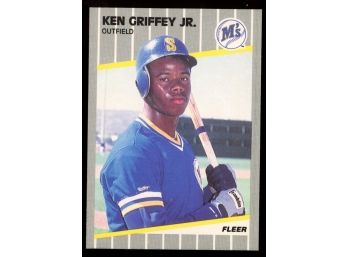 1989 Fleer Baseball Ken Griffey Jr Rookie Card #548 Seattle Mariners RC HOF