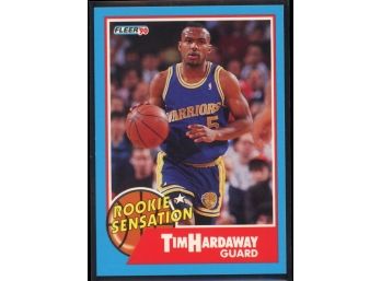1990 Fleer Basketball Tim Hardaway Rookie Sensation #8 Golden State Warriors RC HOF