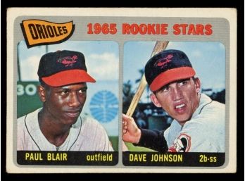 1965 Topps Baseball Paul Blair/dave Johnson Rookie Card #473 Baltimore Orioles Rookie Stars RC Vintage