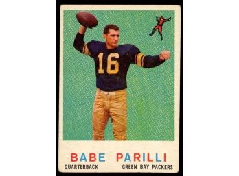 1959 Topps Football Babe Parilli #107 Green Bay Packers Vintage