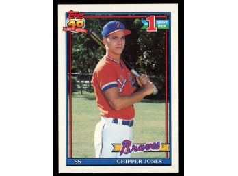 1991 Topps Baseball Chipper Jones Rookie Card #333 Atlanta Braves RC HOF