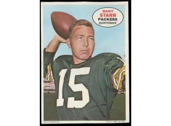1968 Topps Large Card Bart Starr #4 Green Bay Packers Vintage