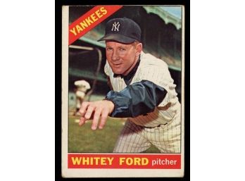 1966 Topps Baseball Whitey Ford #160 New York Yankees Vintage HOF