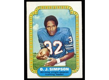 1974 Topps Football Record Breaker #1 O.J. Simpson Buffalo Bills