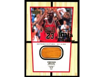 2000 Upper Deck Basketball Michael Jordan MJs Final Floor Game Used Floor Of MJs Final Shot #FF3 Bulls HOF