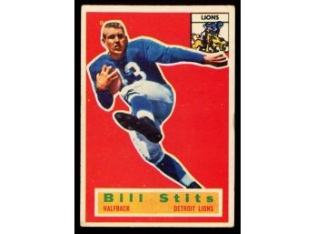 1956 Topps Football Bill Stits #56 Detroit Lions Vintage