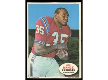 1968 Topps Football Jim Nance Pin-up #11 New England Patriots Vintage