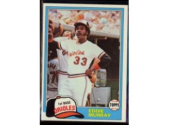1981 Topps Baseball Eddie Murray #490 Baltimore Orioles Vintage HOF