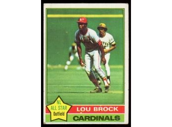 1976 Topps Baseball Lou Brock NL All-star #10 St Louis Cardinals Vintage HOF