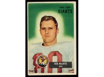 1955 Bowman Football Ken MacAfee Rookie Card #60 New York Giants RC Vintage