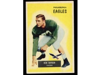 1955 Bowman Football Ken Snyder #63 Philadelphia Eagles Vintage