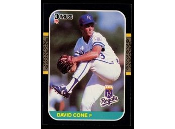 1987 Donruss Baseball David Cone Rookie Card #502 Kansas City Royals RC