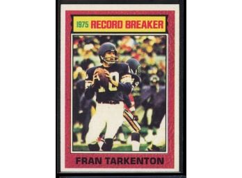 1976 Topps Football Fran Tarkenton 1975 Record Breaker #7 Minnesota Vikings Vintage HOF