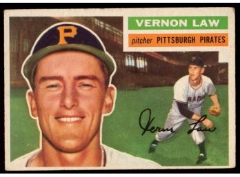 1956 Topps Baseball Vernon Law #252 Pittsburgh Pirates Vintage