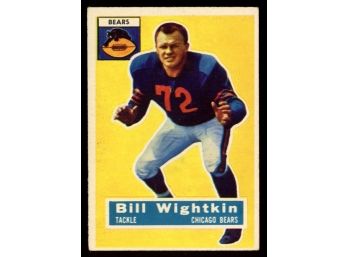 1956 Topps Football Bill Wightkin #107 Chicago Bears Vintage