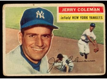 1956 Topps Baseball Jerry Coleman #316 New York Yankees Vintage