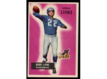 1955 Bowman Football Bobby Layne #71 Detroit Lions Vintage