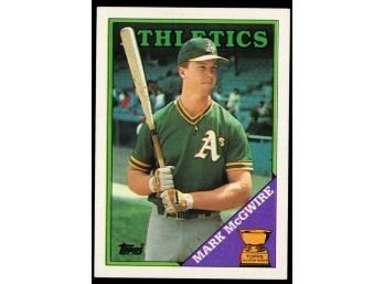 1988 Topps Baseball Mark McGwire All-star Rookie Cup #580 Oakland Athletics Vintage HOF