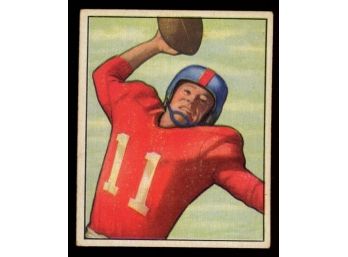 1950 Bowman Football Travis Tidwell #33 New York Giants Vintage
