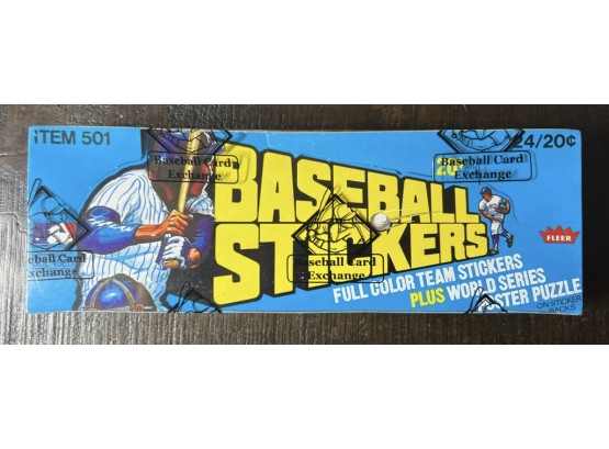 1979 Fleer Baseball Stickers Box Unopened BBCE Certified
