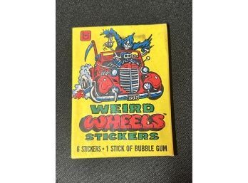 1980 Topps Weird Wheels Trading Card Wax Pack Factory Sealed