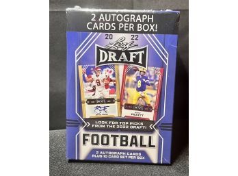 2022 Leaf Draft Football Sealed Blaster Box 2 Autographs!