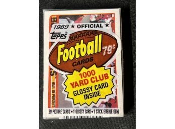 1989 Topps Football Cello Pack Factory Sealed Unopened With Thurman Thomas Rookie Card On Back