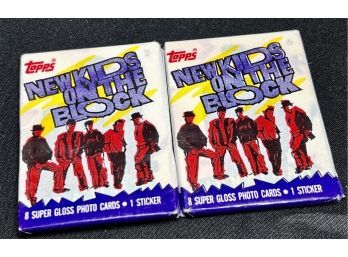 (2) 1989 Topps New Kids On The Block NKOTB Trading Card Wax Packs Factory Sealed