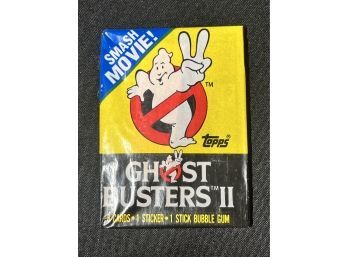 1989 Topps Ghost Busters 2 Trading Card Wax Pack Factory Sealed