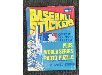 1979 Fleer Baseball Stickers Factory Sealed Wax Pack