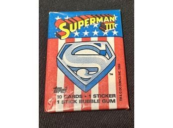 1983 Topps Superman 3 Unopened Sealed Wax Pack! 10 Cards Per Pack! Vintage