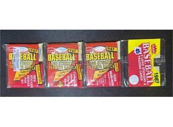 1987 Fleer Baseball Rack Pack ~ 3 Wax Pack Rack Factory Sealed