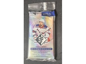 2020-21 Upper Deck SP Hockey Unopened Sealed Fat Cello Pack! 5 Cards Per Pack, 3 Packs Per Cello!