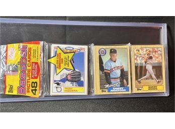 1987 Topps Baseball Rack Pack Factory Sealed Barry Bonds Rookie On Top