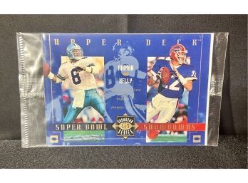 1994 Upper Deck Shadow Series NFL Football Unopened Sealed Super Bowl Showdowns Troy Aikman Vs Jim Kelly HOF