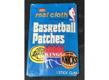 1974 Fleer Basketball Real Cloth Patches Wax Pack Factory Sealed Rare