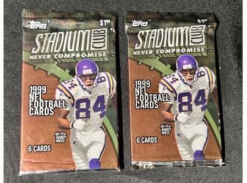 LOT OF 2 ~ 1998 TOPPS STADIUM CLUB FOOTBALL CARDS FOIL PACKS FACTORY SEALED NFL
