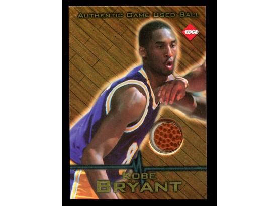 1997 Collectors Edge Kobe Bryant Game Used Ball Relic Rookie Card #2 Los Angeles Lakers RC HOF