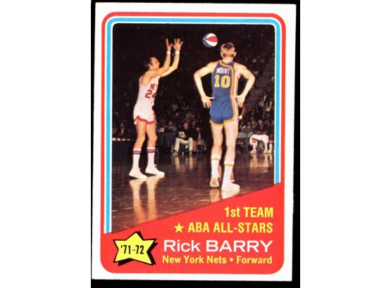 1972 Topps Basketball Rick Barry 1st Team ABA All-stars #250 New York Nets Vintage HOF