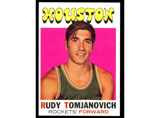 1971 Topps Basketball Rudy Tomjanovich Rookie Card #91 Houston Rockets RC Vintage HOF