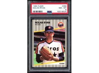 1989 Fleer Baseball Nolan Ryan #368 PSA 8 Houston Astros HOF