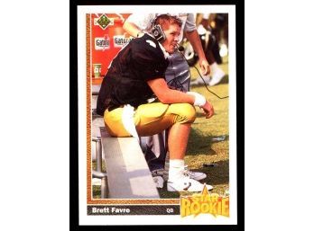 1991 Upper Deck Football Brett Farve Star Rookie Card #13 Atlanta Falcons RC HOF