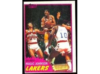 1981 Topps Basketball Magic Johnson 2nd Year #21 Los Angeles Lakers Vintage HOF